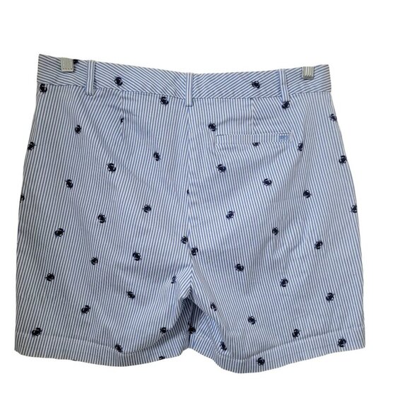 Izod Size 10 Blue White Striped Shorts with Blue Crab Pattern. Exc. Used Cond. - Picture 2 of 10